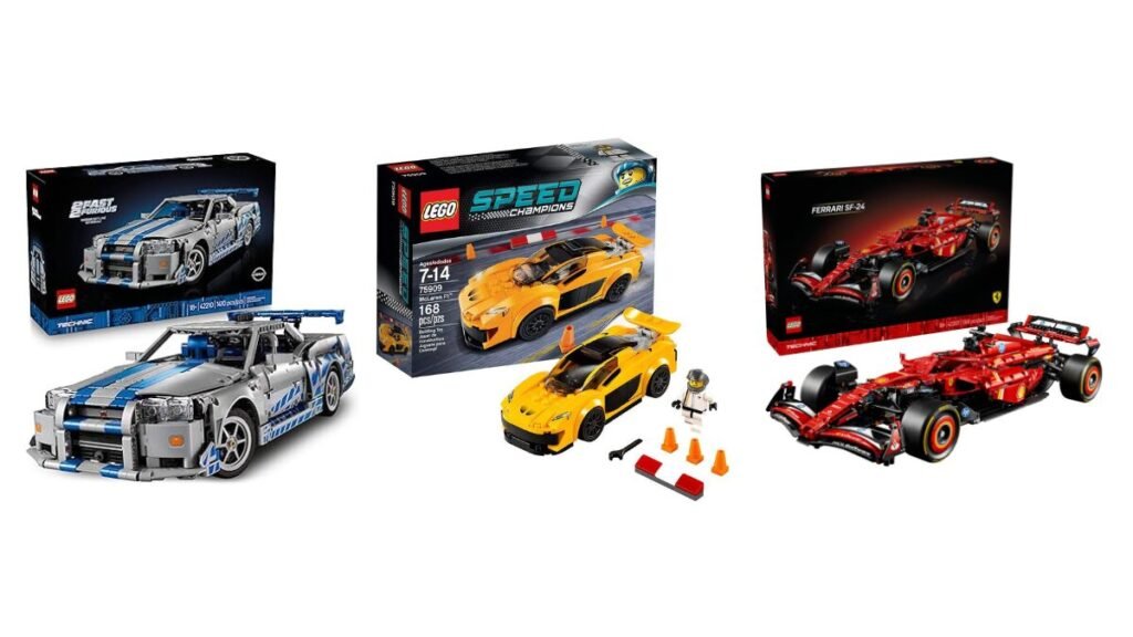 Sets de Lego Nissan Skyline GT-R R34 McLaren P1 Ferrari SF-24 F1 