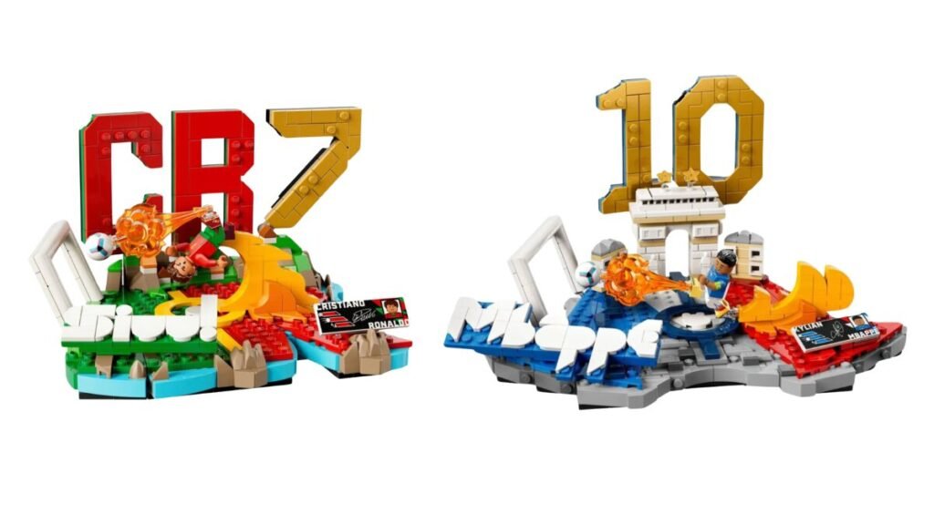 Set de LEGO #43012 Editions - Destaques do futebol - Cristiano Ronaldo E #43013 Editions - Destaques do futebol - Kylian Mbappé