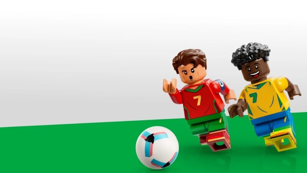 Minifiguras LEGO Futebol Vini Jr e Cristiano Ronaldo