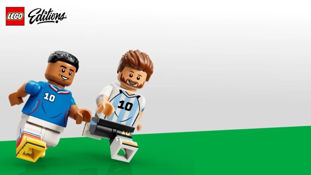 Minifiguras LEGO Futebol Kylian Mbappé e Lionel Messi