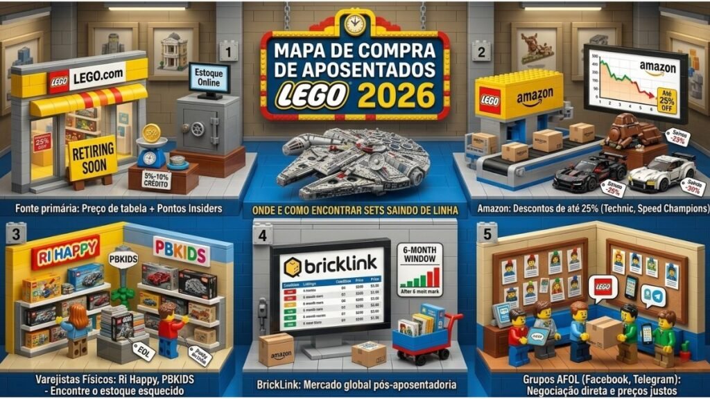 Onde Encontrar Sets LEGO EOL 2026