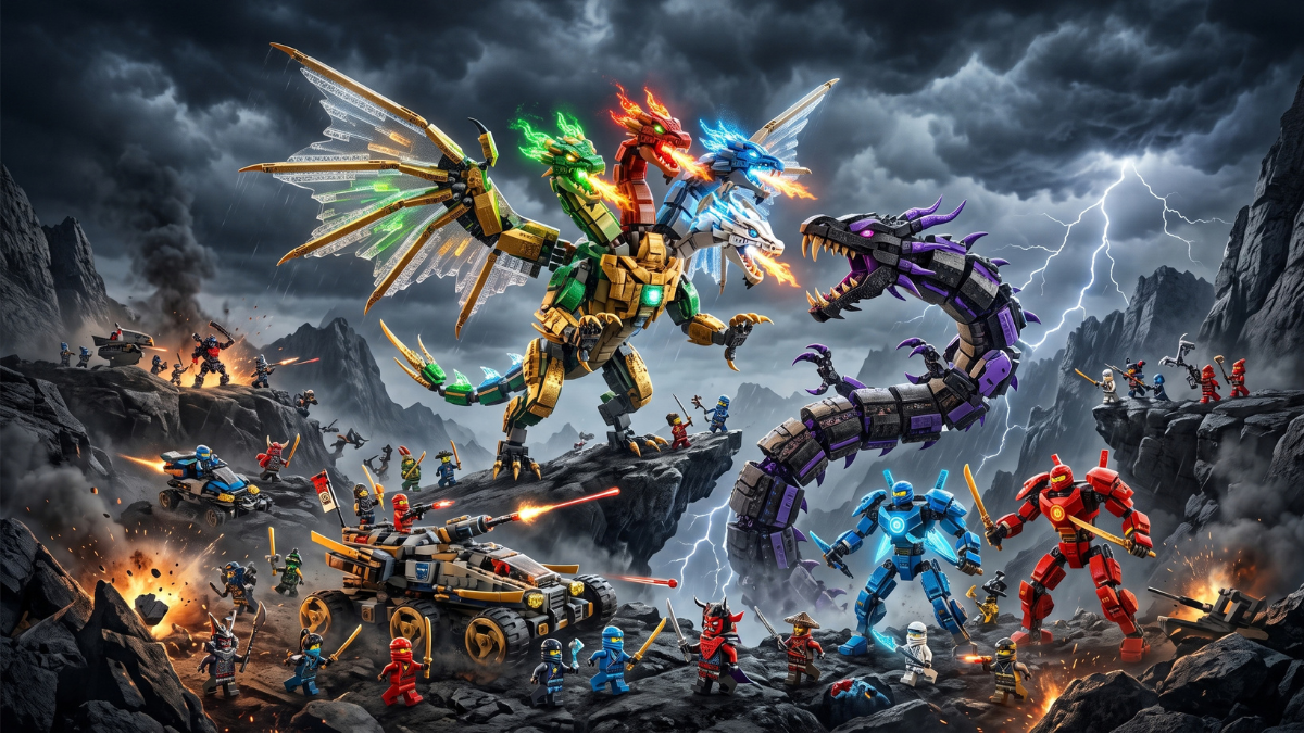 lego ninjago 2026 dragoes mechs