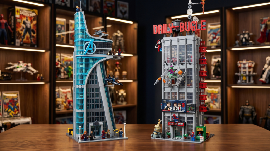 lego marvel torre dos vingadores