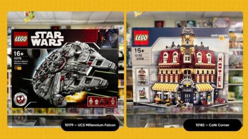 Sets de Lego como Investimento 10179 UCS Millennium Falcon e 10182 Café Corner