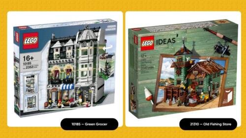 Sets de Lego como Investimento 10185 Green Grocer e 21310 Old Fishing Store